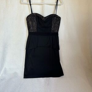 BCBGMaxAzria Black Lace Bustier Dress
